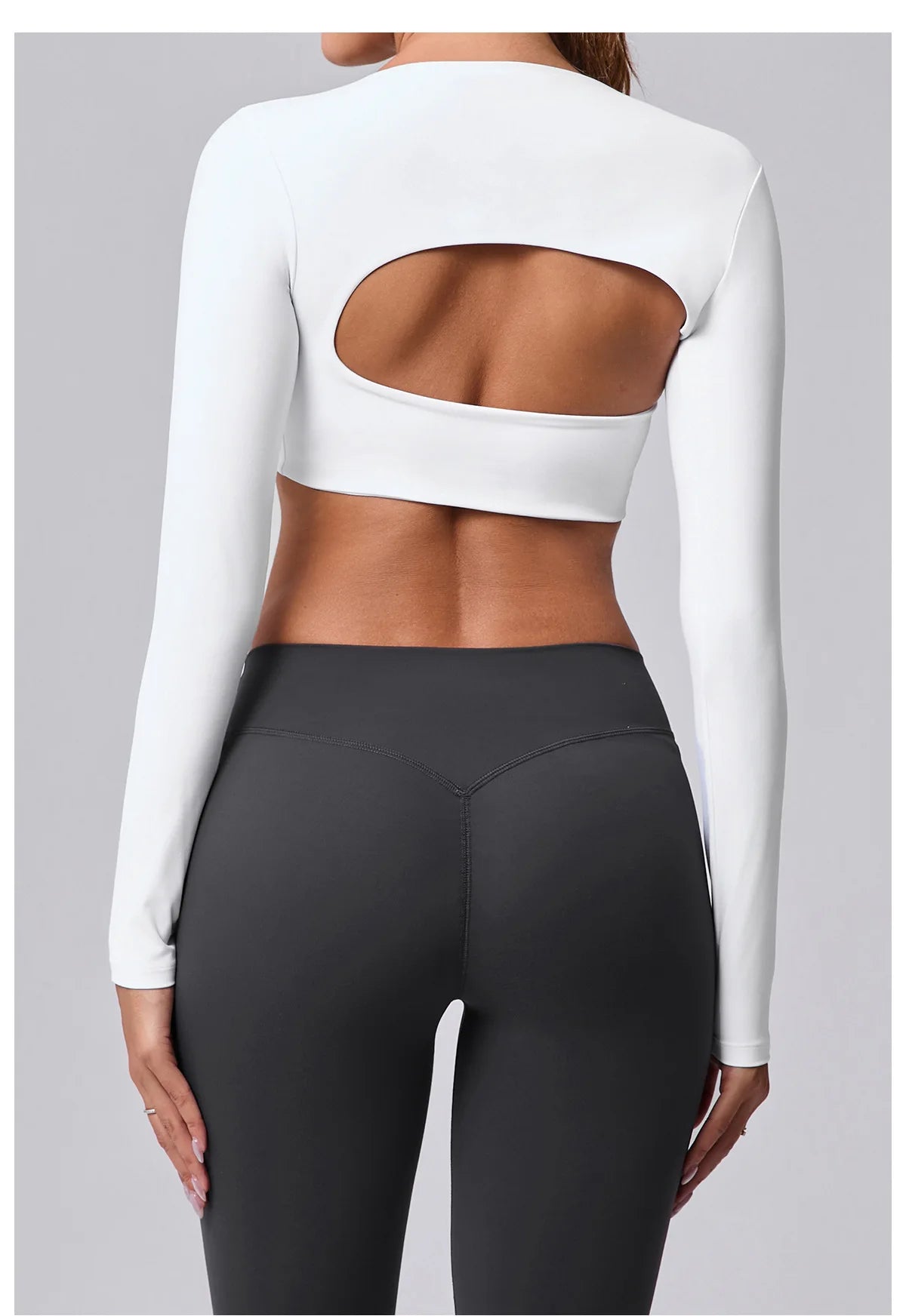 Women Yoga Shirts Crop Top Sexy Long Sleeves Shirts for Women Yoga Sports Running Fitness Gym Clothes Push Up Workout Tops