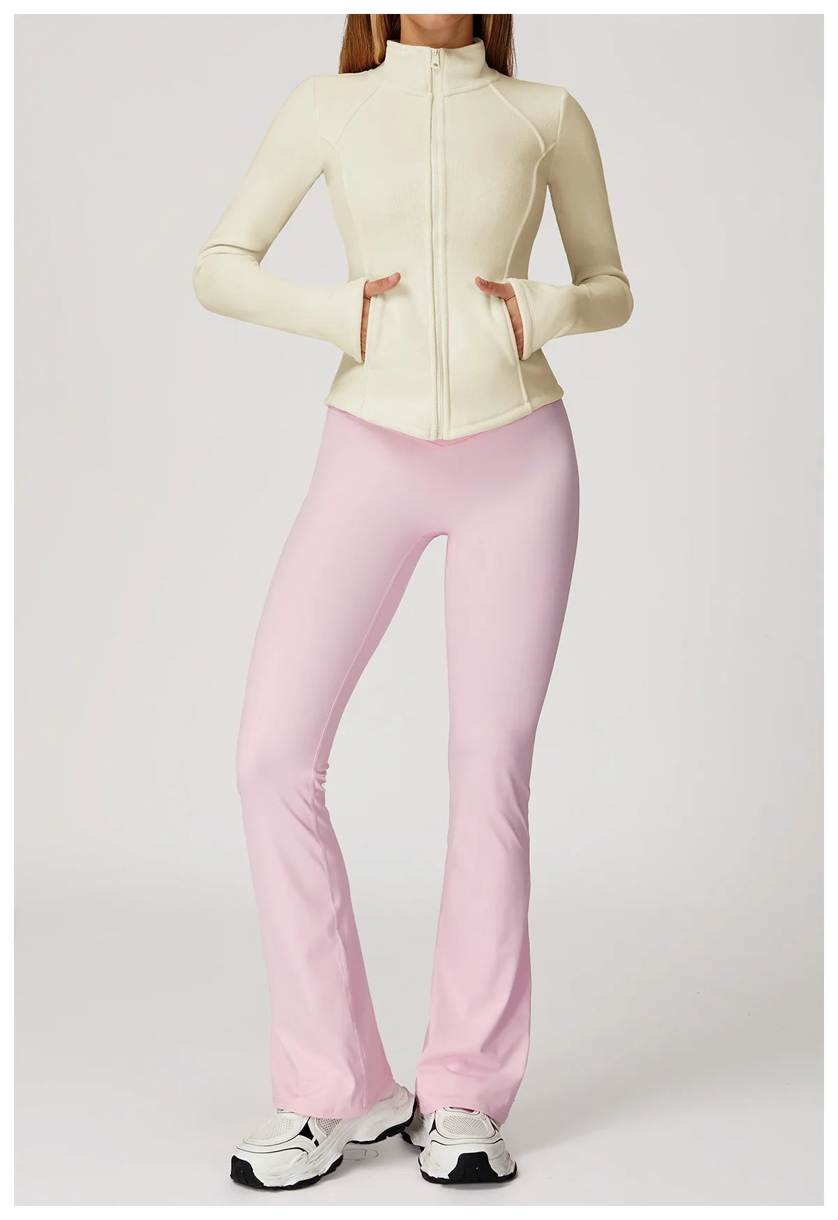 Winter Fleece Jacket for Women Yoga Long Sleeved Lamb Fleece Jacket Fleece Outdoor Top Thickened Warm Jacket for Women Top