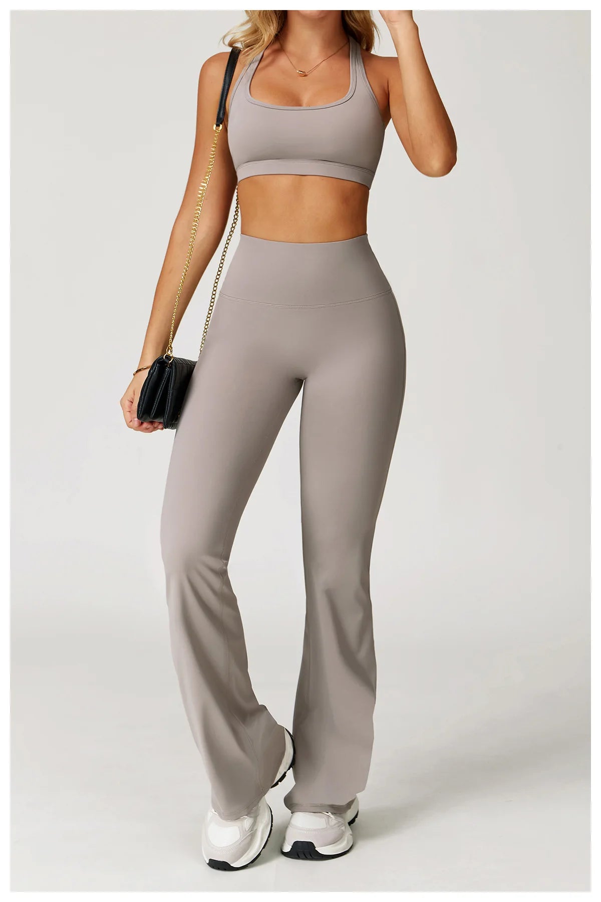 Impact Leggings Women Yoga Bell Bottoms Sports Yoga Pants Gym Clothes Fitness Workout Wear Tights Wide Leg Pants Flared Leggings
