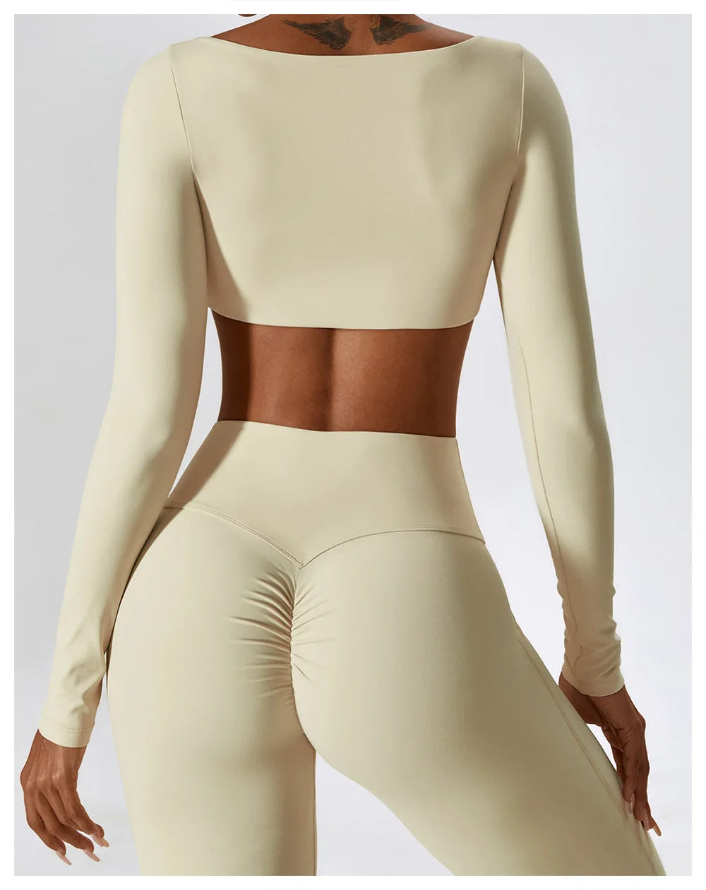 Women Yoga T-shirts Crop Tops Solid Sports Top Long Sleeve Running Shirts Sexy Exposed Navel Quick Dry Fitness Gym Sport Wear
