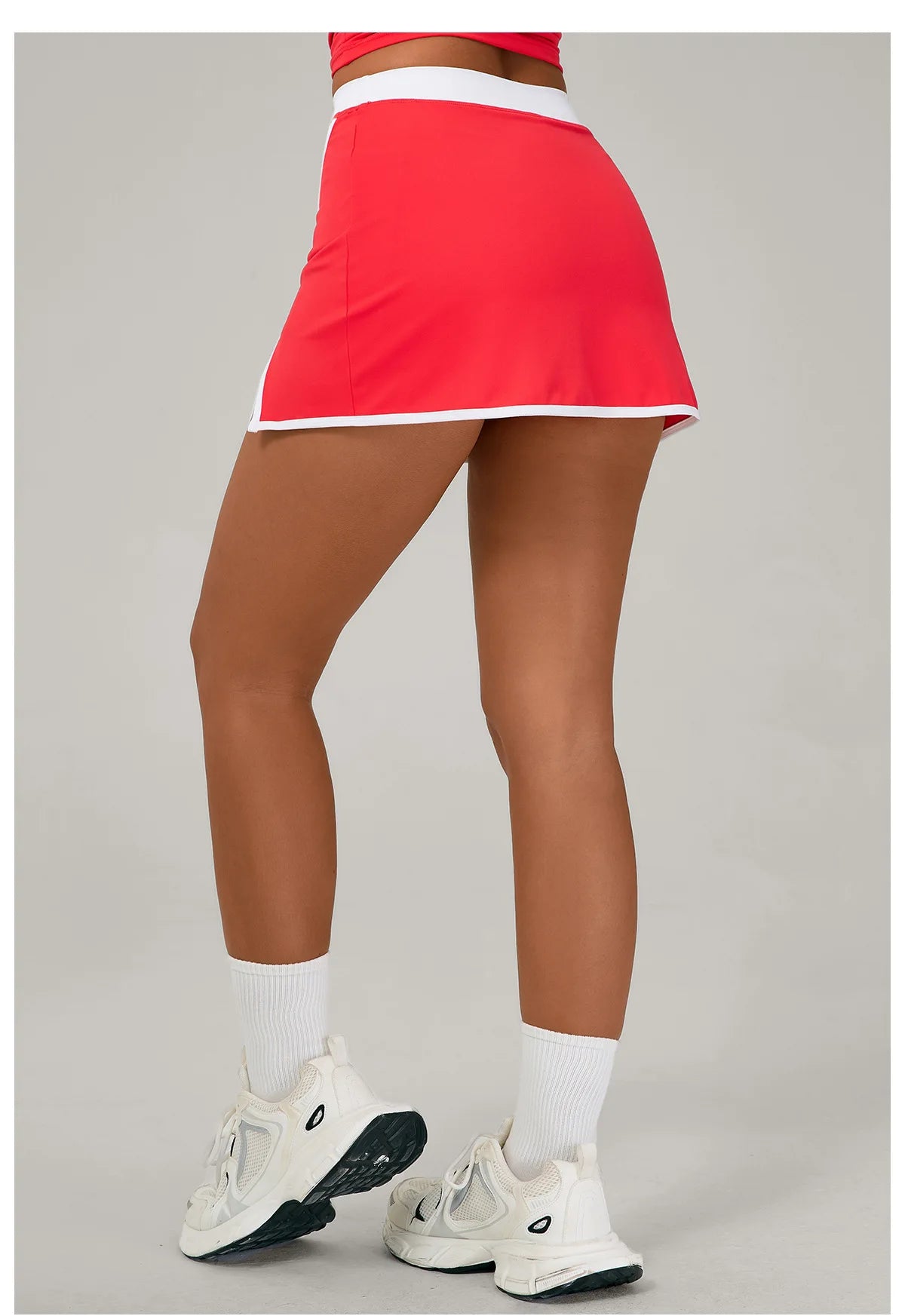 Color Blocking Sports Short Skirt Women's Yoga Short Skirt Tight Fitting Splicing Anti Glare Running Fitness Yoga Tennis Skirt