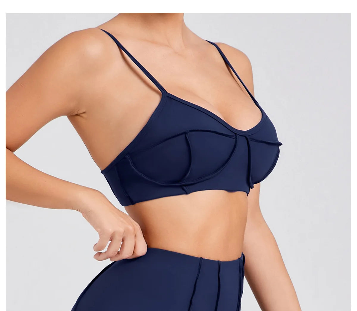 Sports Bra Anti-Sweat Fitness Top Women Yoga Bra Shockproof Crop Top Push Up High Strength Sport Bra Breathable Gym Workout Top