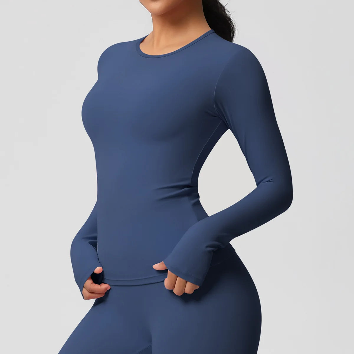 Yoga Shirts For Women Long Sleeve Fitness Running Push Up Gym Clothes Workout Dry Fit Breathable High Elastic Sports Top