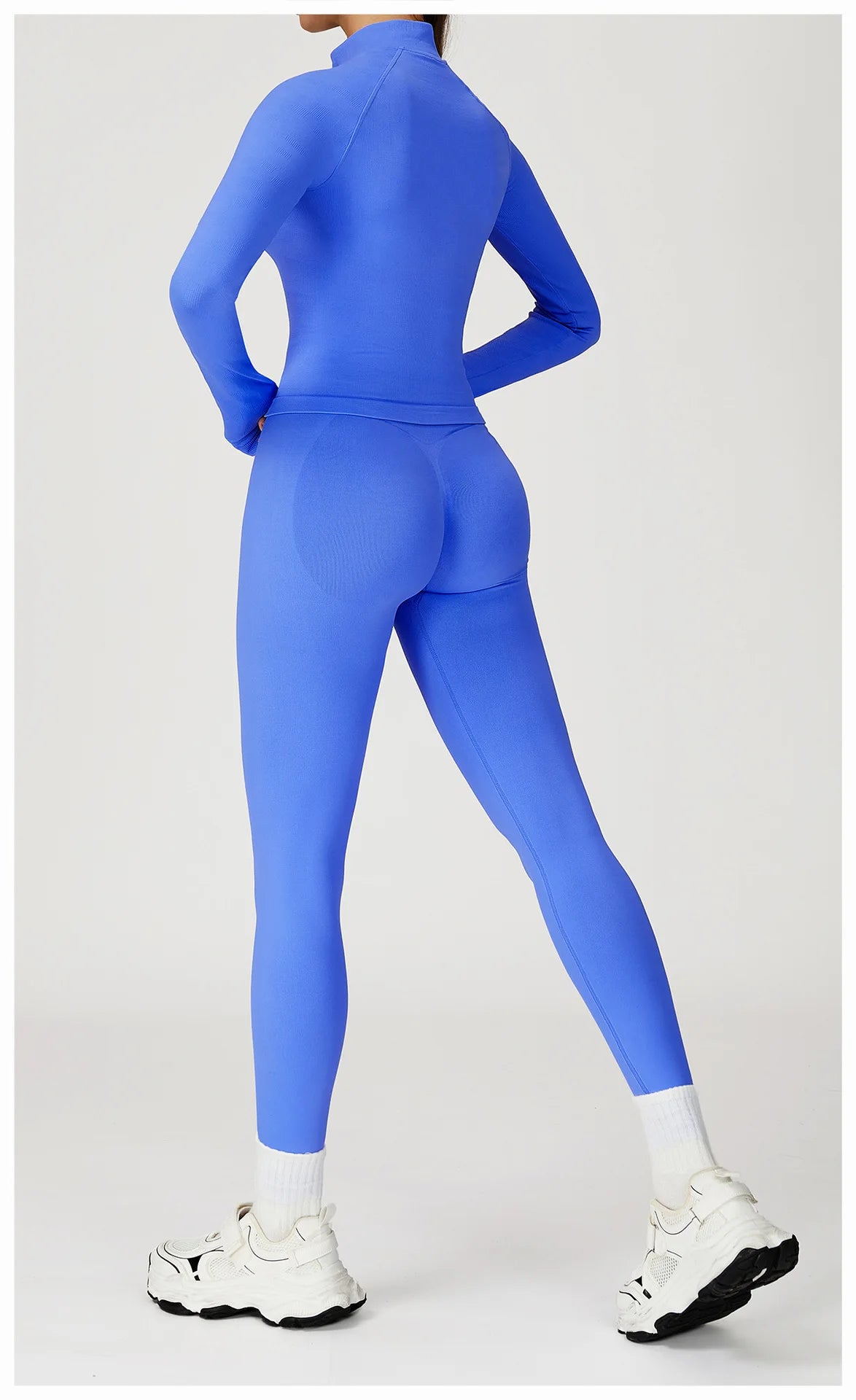 2PCS Seamless Yoga Set Gym Clothes Athletic Wear Women Fitness Set Tracksuits Sports Long Sleeved Gym Suit Leggings Sportswear