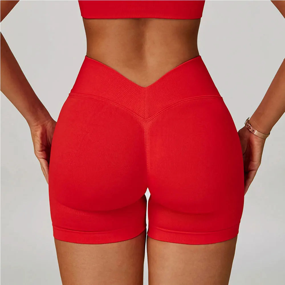 Running Sports Shorts Women Buttock Lift Gym Legging Women Scrunch Cycling Slim Fit Workout Shorts High Waist Impact Yoga Shorts