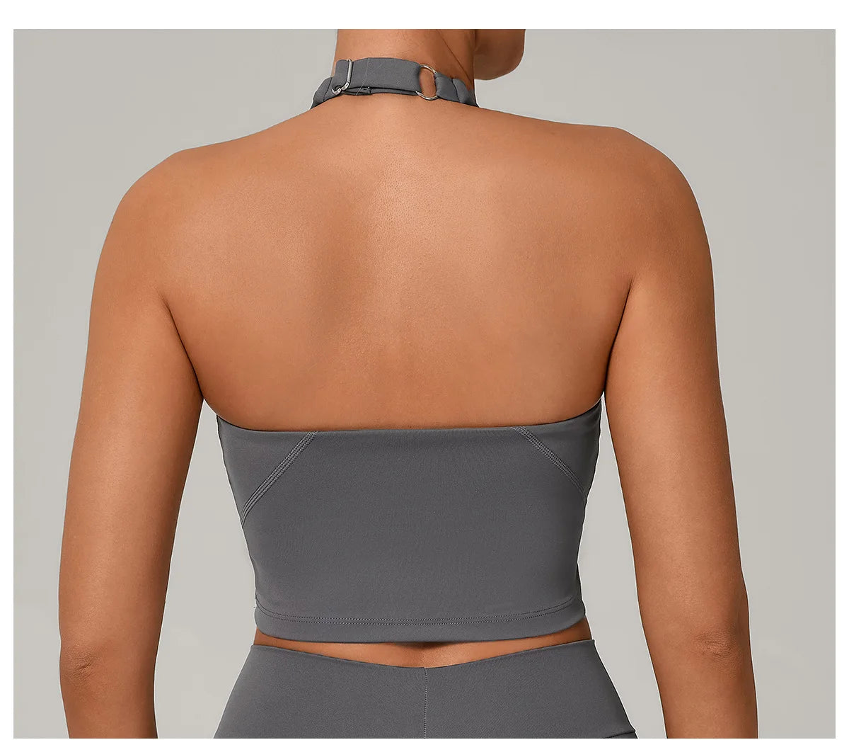Sexy Impact Sports Bra Women Halter Top High Support Push-up Open Back Gym Bra Shockproof Running Fitness Yoga Workout Underwear