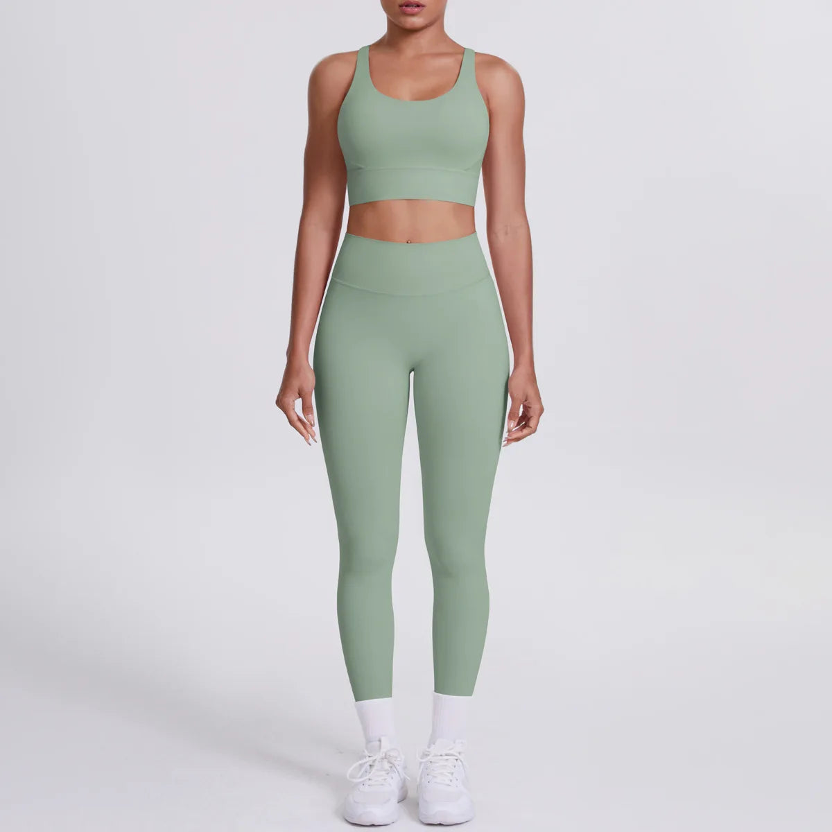 JJUREN Seamless Yoga Suit Women Tracksuit Sports Bra High Waist Leggings Yoga Outfit Gym Set Fitness Workout Clothes Sportswear