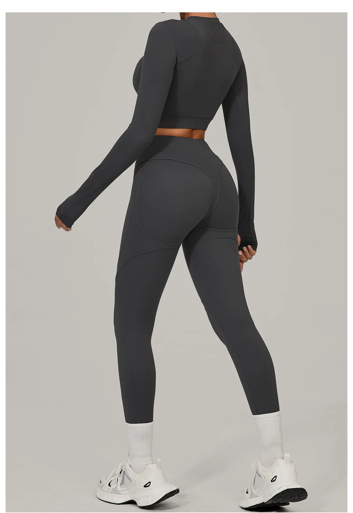 Women Tracksuit 2PCS Yoga Suit Sports Set Women Quick-Drying Gym Set Running Workout Long Sleeve Sports Shirt Yoga Clothing
