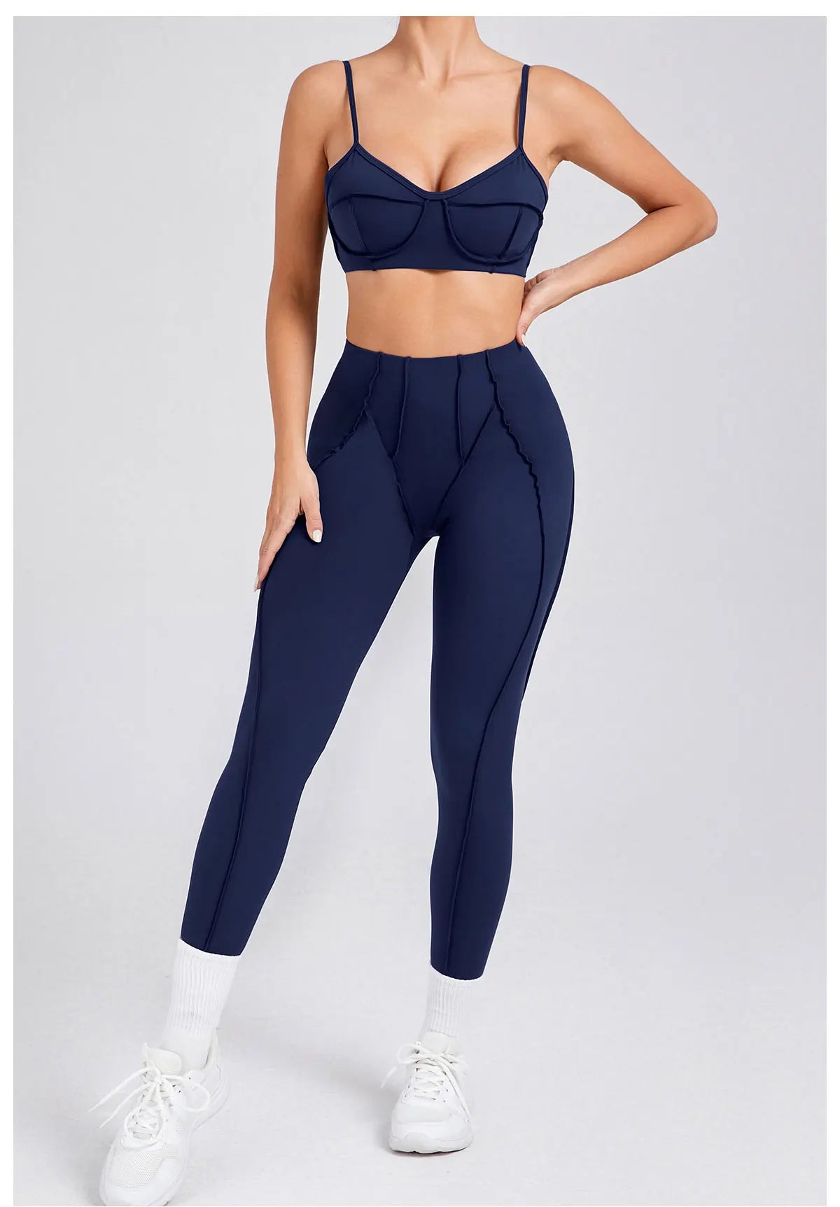 Women's Tracksuit 2 Pieces Seamless Yoga Set Workout Push Up Sportswear Gym Clothing High Waist Leggings Fitness Sports Suits