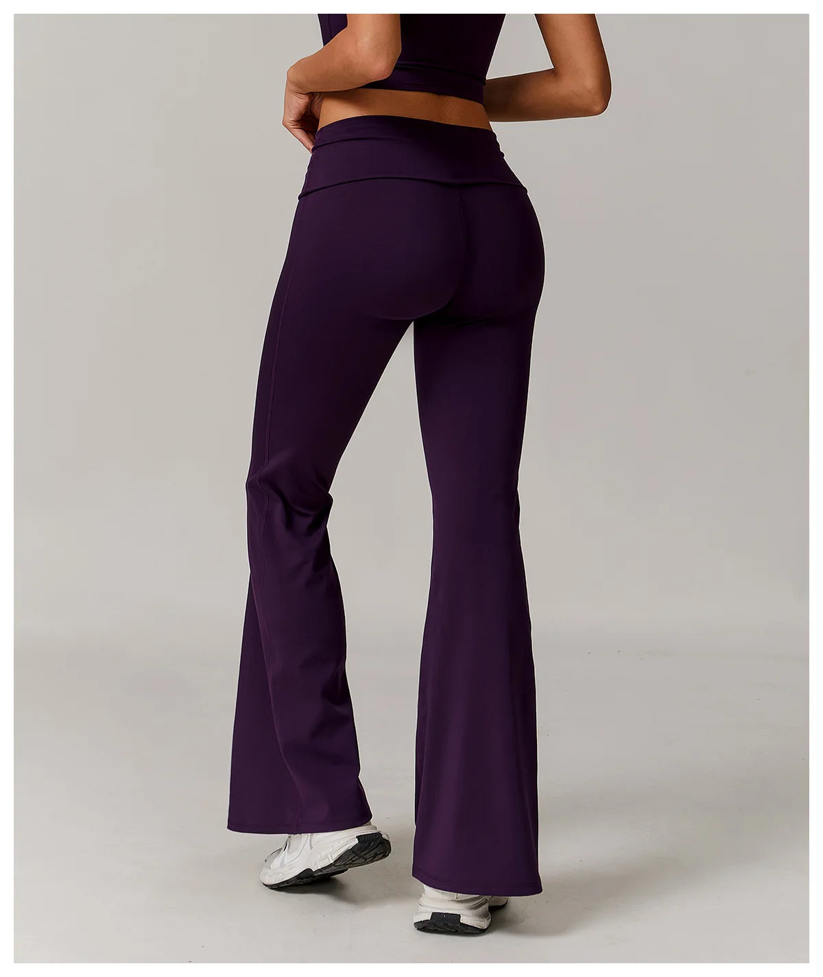 Flare Leggings Yoga Pants Women High Waist Wide Leg Yoga Pants Gym Sports Slim Flared Tights Pants Control Tummy Dance Trousers