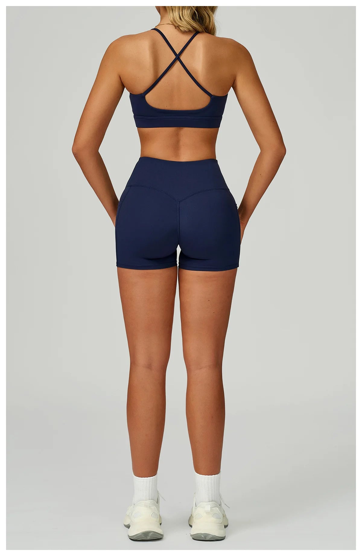 Yoga Suit 2PCS Women Tracksuit Sports Bra High Waist Leggings Shorts Outfit Gym Set Fitness Workout Clothes Push Up Sportswear