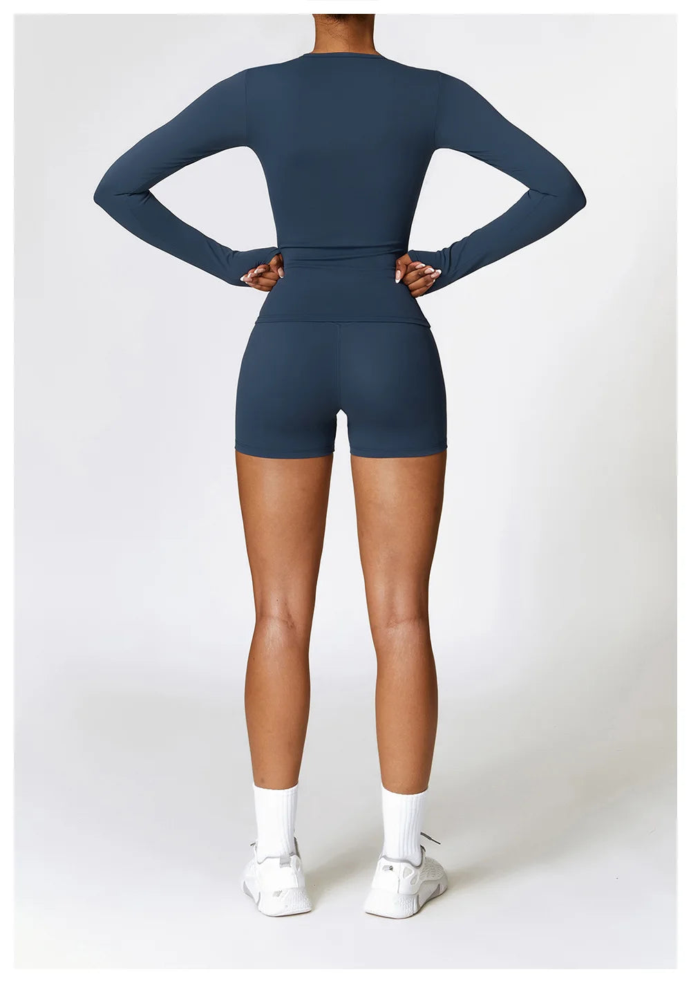 Yoga T-shirts Solid Sports Top Women Long Sleeve Gym Workout Running Shirts Sexy Exposed Navel Quick Dry Fitness Gym Sport Wear