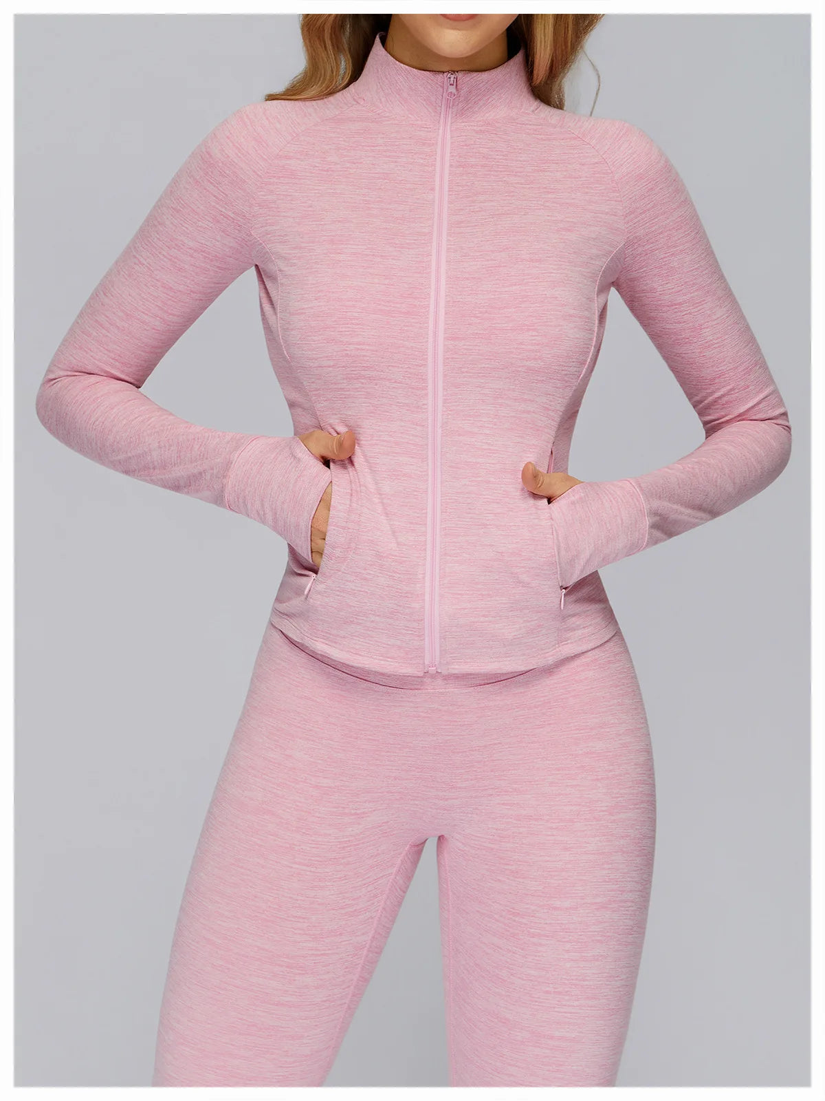 Zip Fitness Clothes Women Long Sleeve Sports Jacket Gym Clothes Woman Yoga Shirt Quick Dry Top Sunscreen Sportswear Yoga Clothes