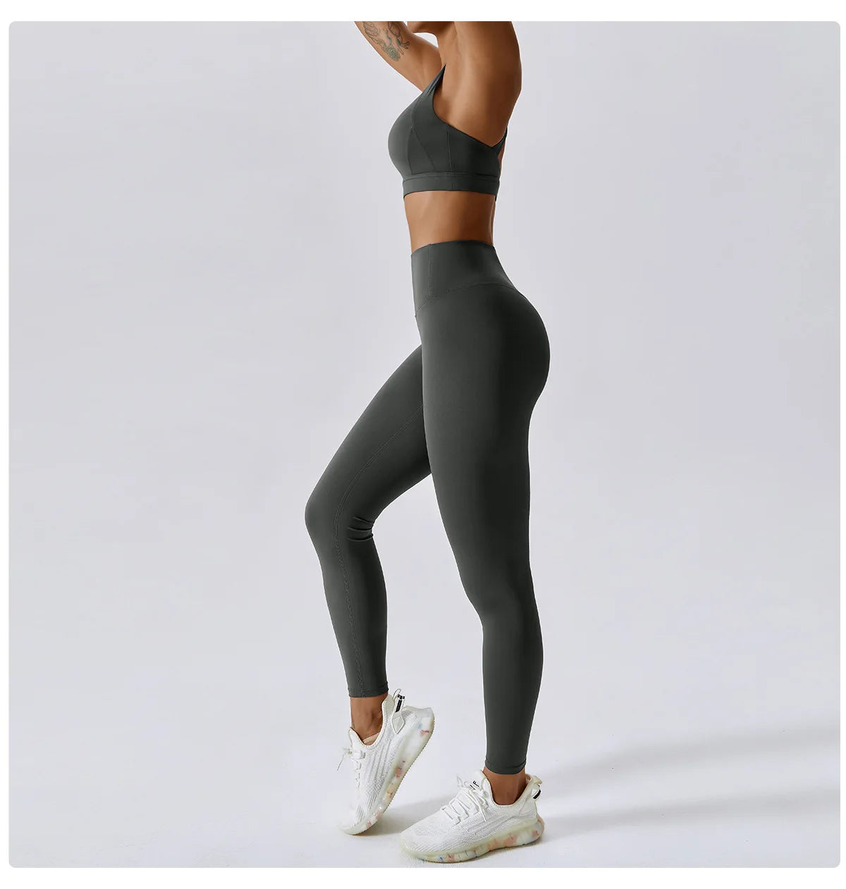 2PCS Women's Tracksuit Athletic Wear Yoga Set Workout Shorts Sportswear Gym Clothing High Waist Leggings Fitness Bra Sports Suit