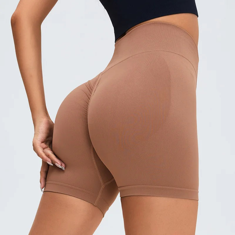 Seamless Yoga Shorts Women High Waist Workout Shorts Fitness Yoga Lift Butt Fitness Women Shorts Gym Short Running Sportswear