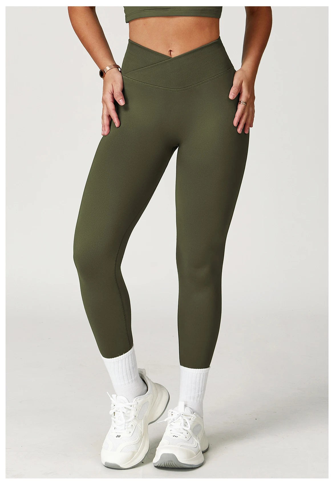 Seamless Yoga Leggings Women Fitness Leggings Running Cycling Pants Cross Waist Head Sports Legging High Waist Workout Gym Tight