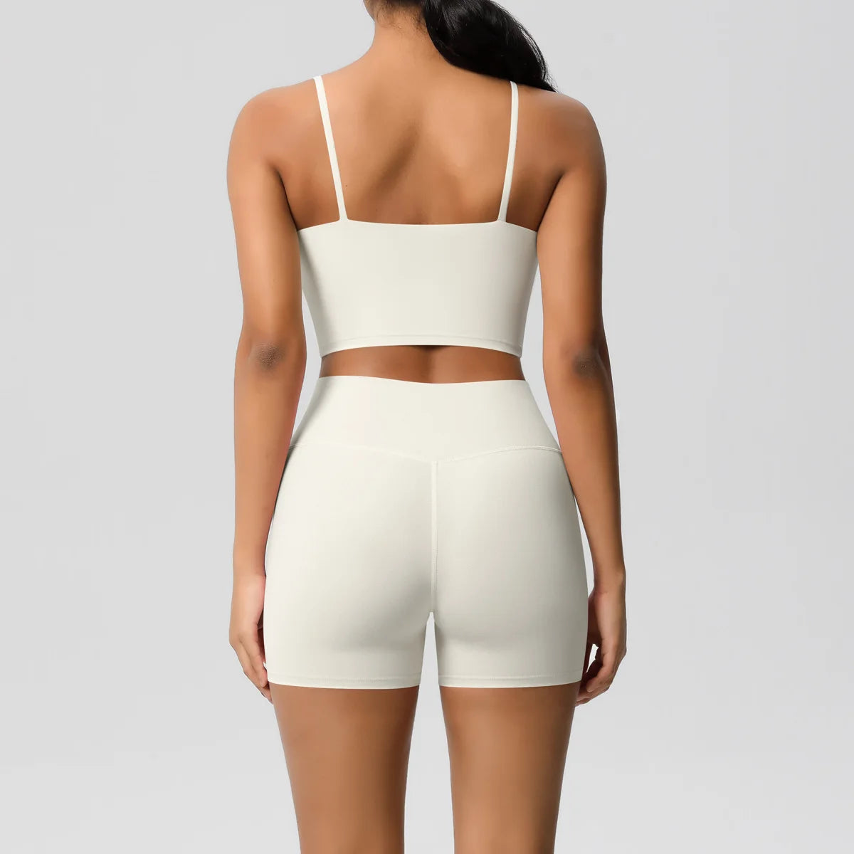 Yoga Sport Set Women Seamless Crop Top Bra Shorts Yoga Set Comfort Elastic Sportsuit Workout Outfit Fitness Gym Clothes