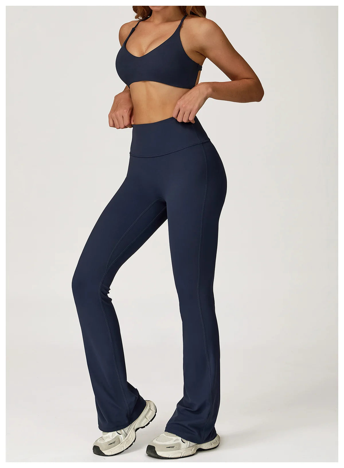 Women Yoga Set 2PCS Sportswear Push Up Workout Clothes Athletic Wear Gym Legging Fitness Bra Crop Top Long Sleeve Sports Suits