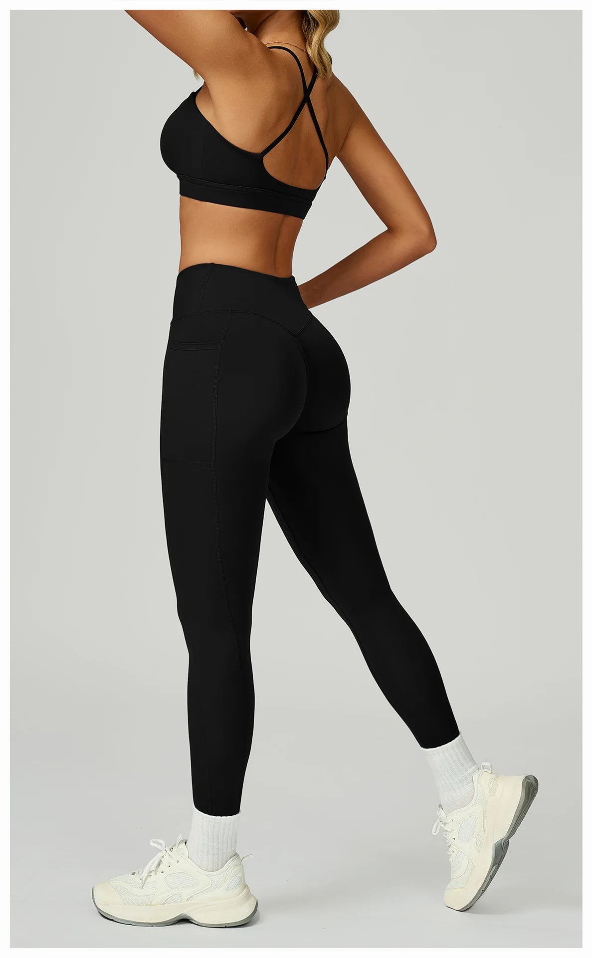 Yoga Pants Cross Waist Head Gym Leggings Women Sexy High Waist Booty Lifting Leggings Pants Women Sports Clothing Fitness Wear