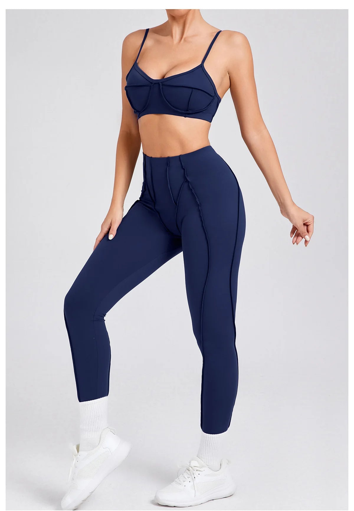 Women's Tracksuit 2 Pieces Seamless Yoga Set Workout Push Up Sportswear Gym Clothing High Waist Leggings Fitness Sports Suits