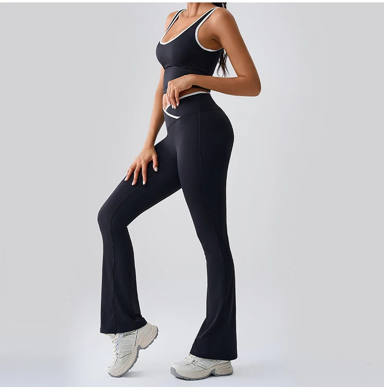 Women Tracksuit 2PCS Yoga Set Nude Feeling Workout Sets Gym Push Up Fitness Running Workout Sportwear Sport Bra Leggings Suit