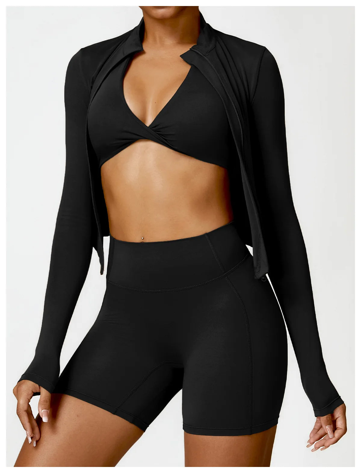 New Running Elasticity Yoga Jacket Zipper Slimming Top Coat Women's Sports Jacket Gym Workout Sports Long Sleeves Women Tights
