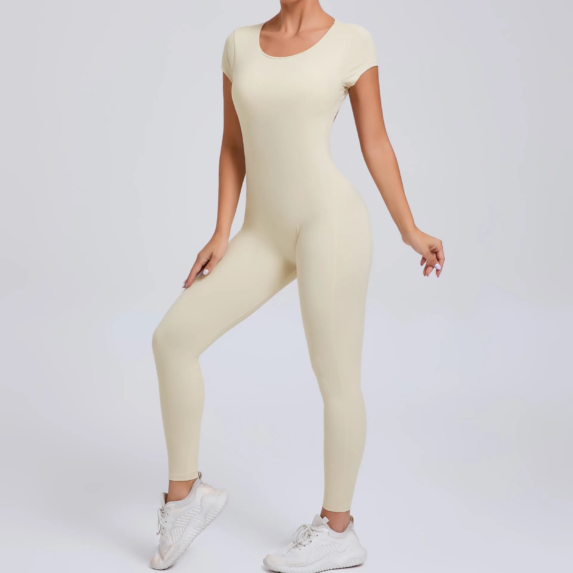 Yoga Suit Women's Jumpsuit One Piece Sports Suit Short Sleeve Gym Clothes Push Up Training Fitness Yoga Bodysuit Sportswear