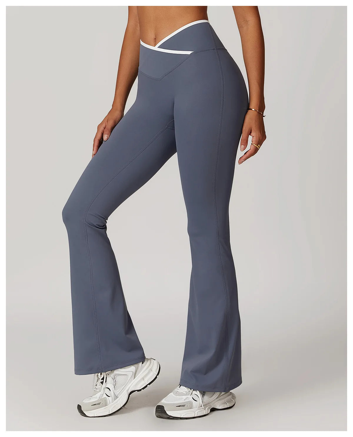 Bell-bottoms Female Leggings Tights High Waist Sexy V-shaped Waist Fitness Pants Women Gym Workout Leggings Running Yoga Legging