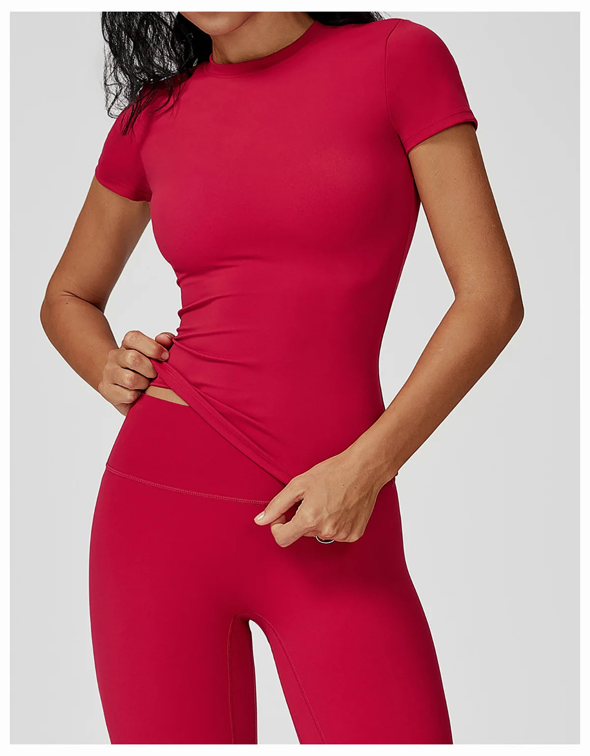 Yoga Shirts Women Top Quick Dry Running Tops Tights Push Up Workout Gym Clothe Female Short Sleeve Fitness Sports T-Shirts