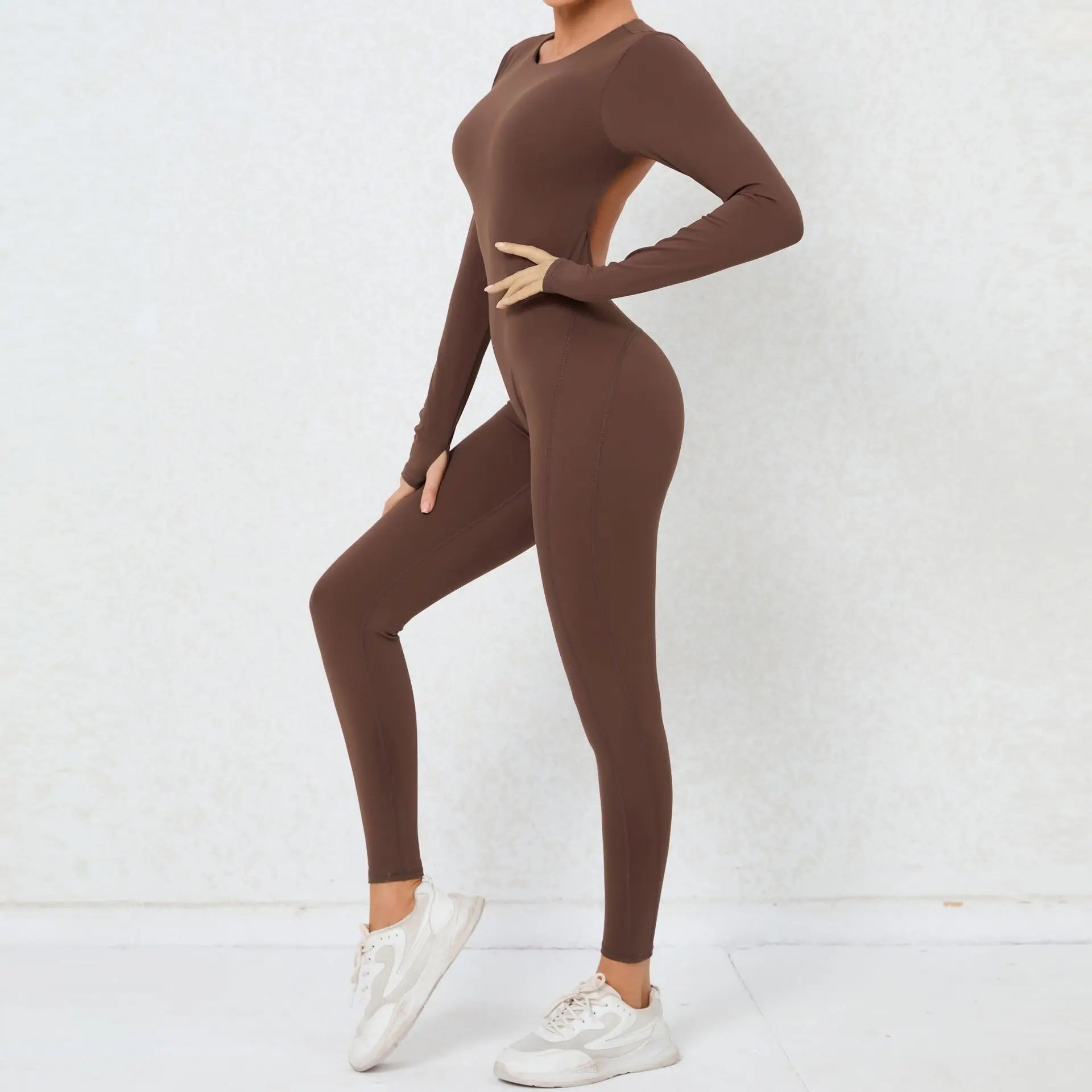 Jumpsuit Gym Yoga Set Women Long Sleeves Sportswear Women Tracksuit Sport Fitness Rompers Female Push Up Workout Bodysuit