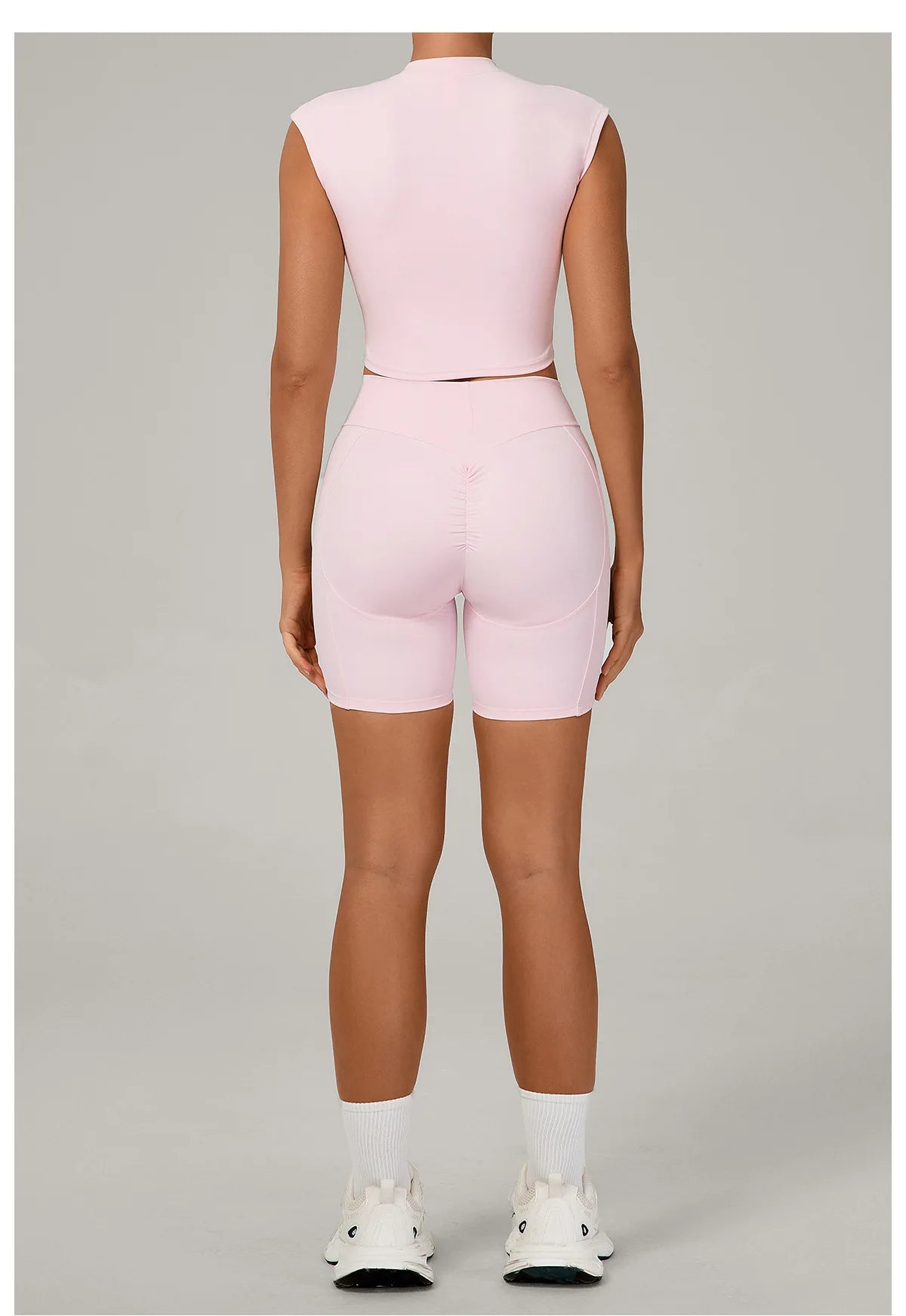 Yoga Sets Workout Sets Women Tracksuit 2 Pieces Gym Suits Yoga Short Sleeves High Waist Shorts Outfits Running Fitness Clothes