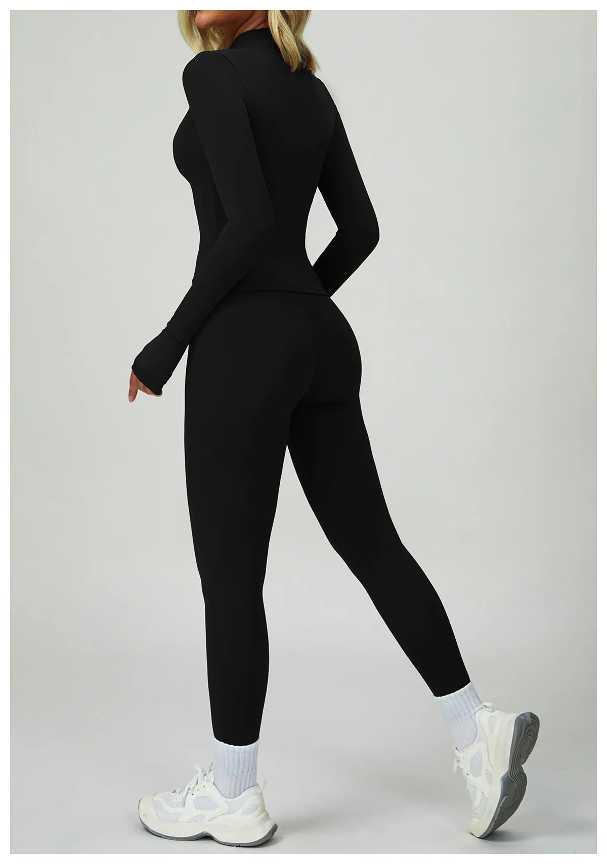 2/3PCS Women's Tracksuit Yoga Set Push Up Workout Sportswear Gym Clothing High Waist Leggings Fitness Long Sleeved Sports Suits