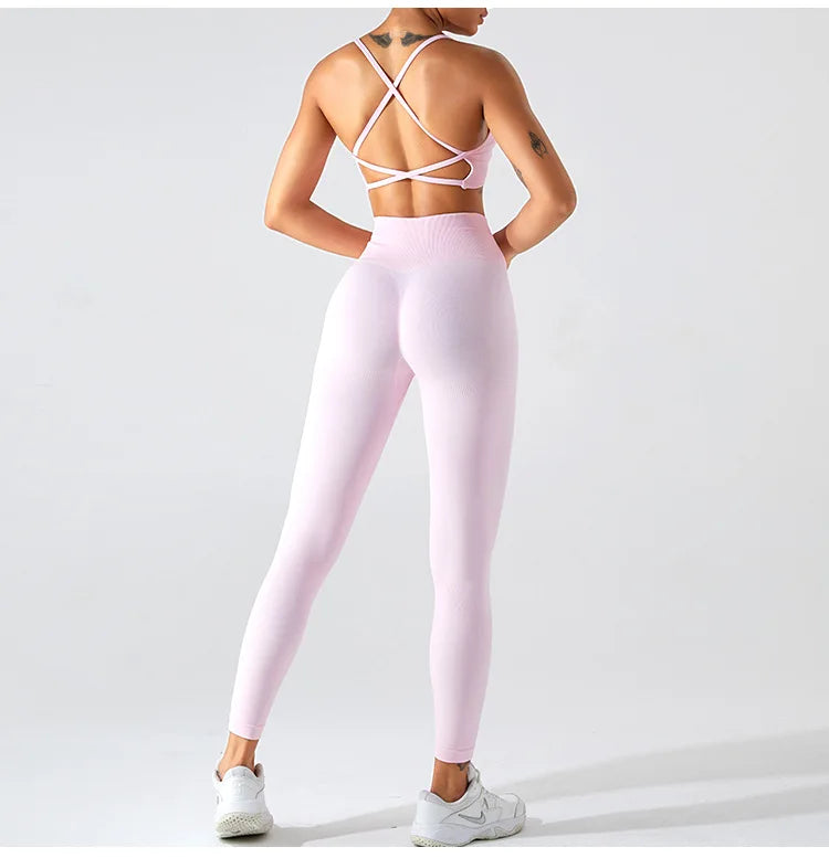 Women Seamless Tights Sports Leggings High Waist Fitness Leggings Push Up Yoga Leggings Gym Scrunch Butt Sports Workout Pants