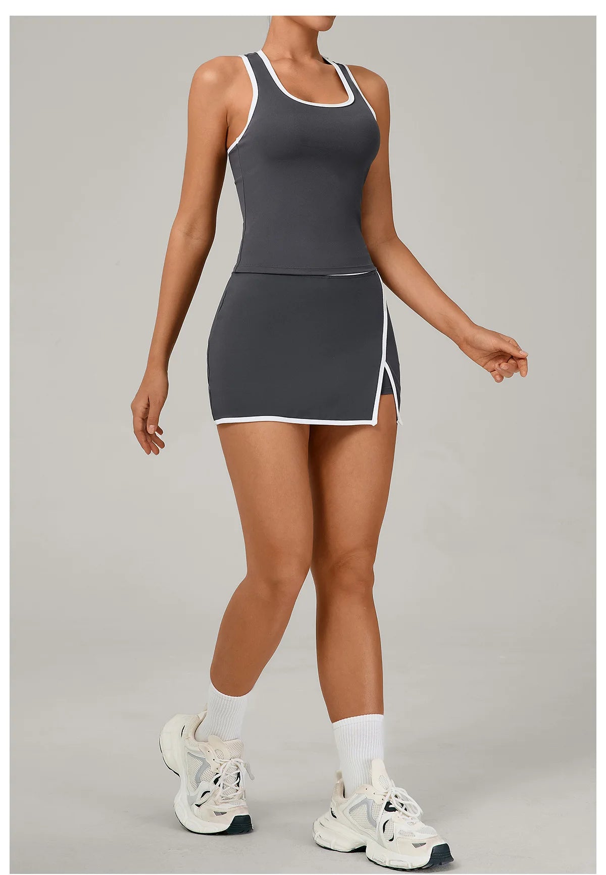 Yoga Set 2PCS Women Tracksuit Sexy Sport Bra High Waist Yoga Short Skirt Gym Clothes Fitness Sleeveless Workout Suit Sporstwear