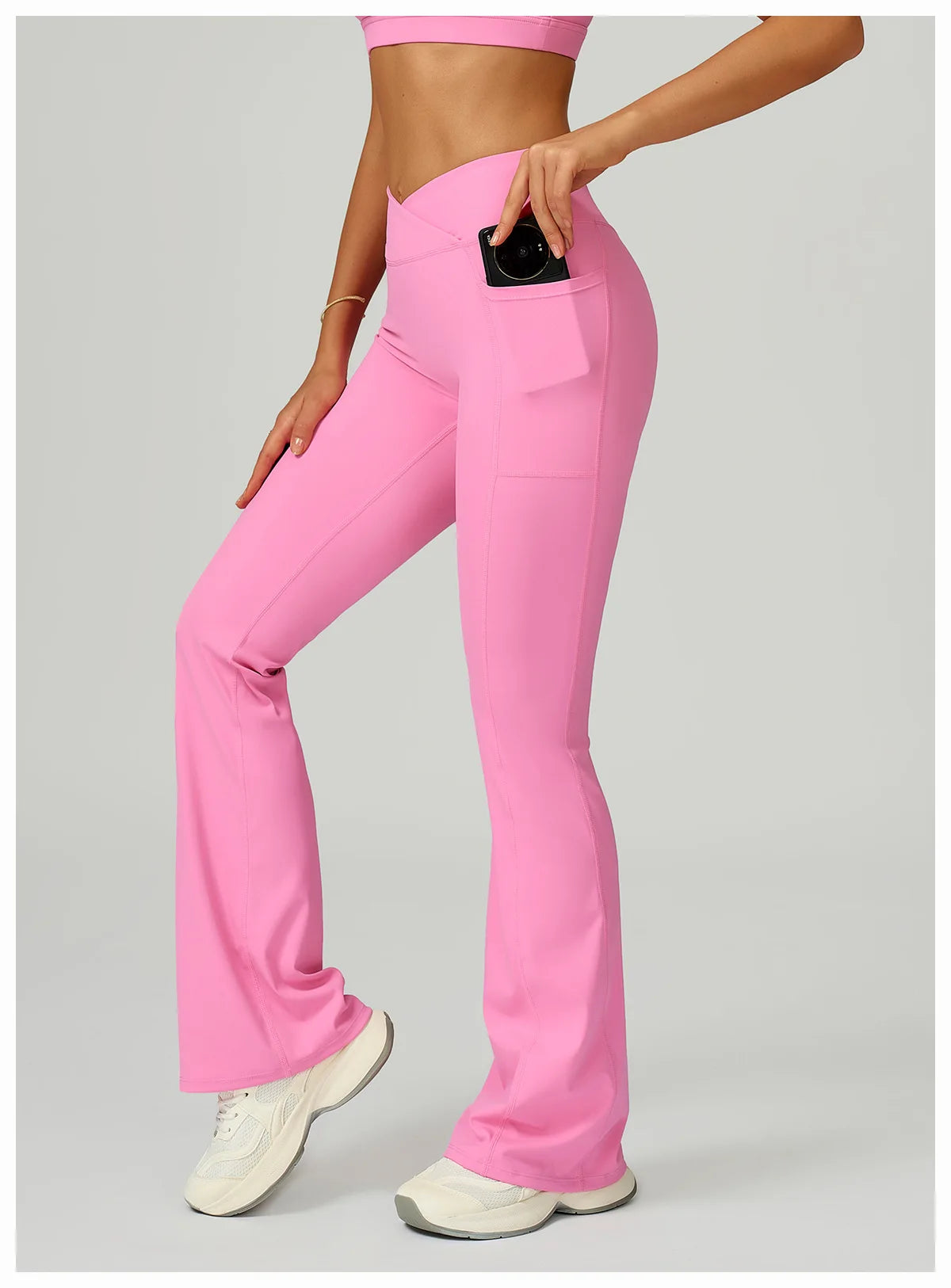 Women Flare Leggings Yoga Pants Bell-bottoms Yoga Trousers High Waist Fitness Pants Stretch Gym Casual Sports Wide Leg Pants