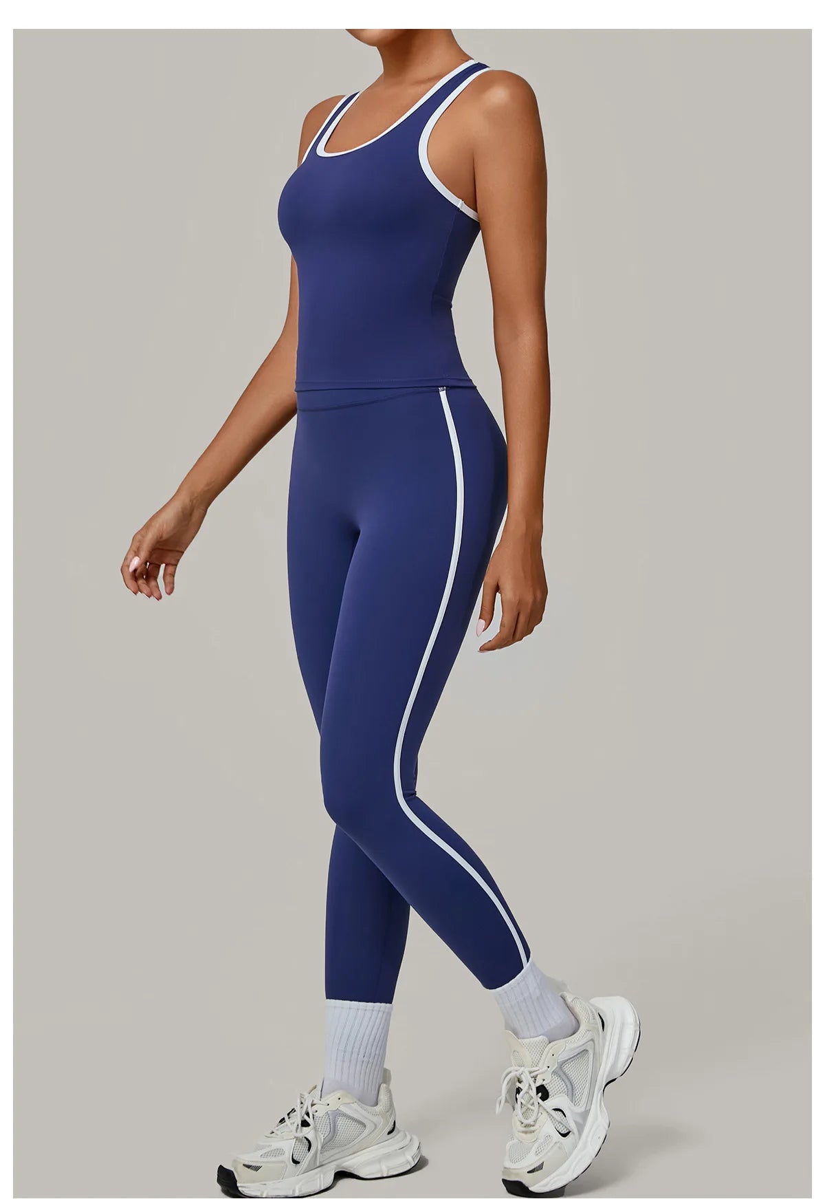Sportswear 2PCS Women's Tracksuit Yoga Clothes Fitness Set Breathable Activewear Sexy Sports Bra Top High-Waisted Leggings Set