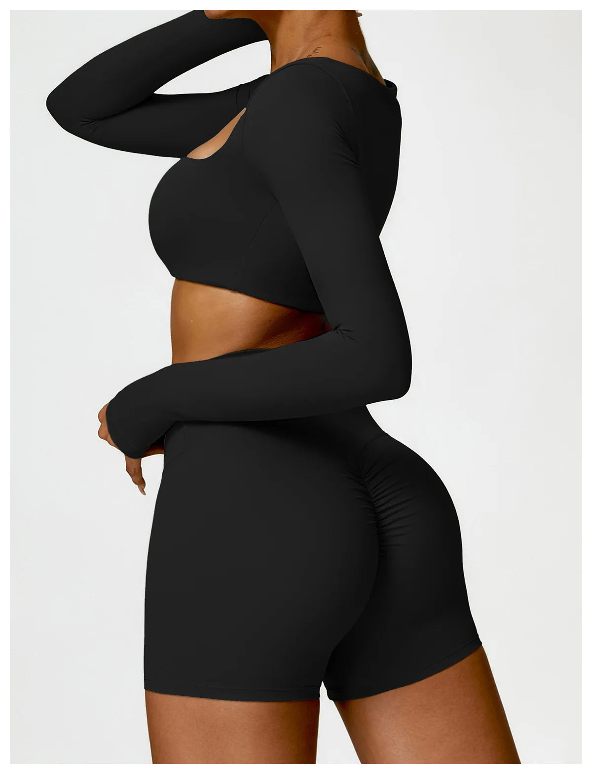 Winter Yoga Long sleeved Women's Outdoor Running Fitness Wear T-shirt Long sleeved Yoga Shirt Gym Push Up Workout Sports Top