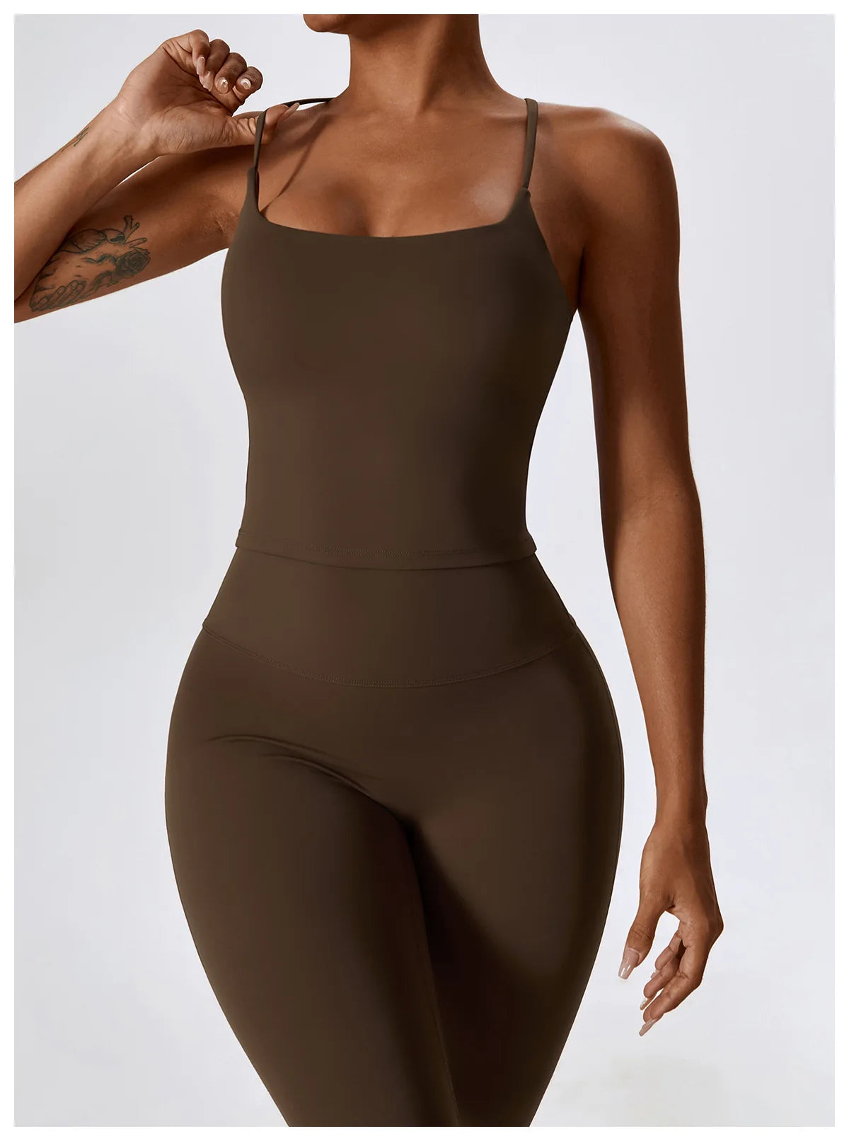 Women Tracksuit Gym Yoga Suit 2PCS Tight Fitting Sports Set Workout Breathable T Shirts Bra Tank Top Loose Bell-bottoms Leggings