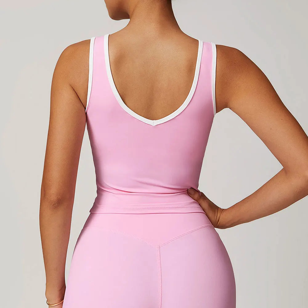 Backless Yoga Tank Top Sexy Fitness Yoga Underwear Women's Sports Bra Push Up High Strength Fitness Bra Running Gym Fitness Tops