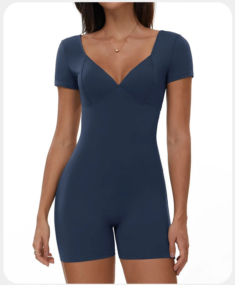 Yoga Jumpsuit Sexy Back V Rompers Gym Set Women Training Yoga Suit Sportswear Women Sports Jumpsuit Fitness Workout Bodysuits