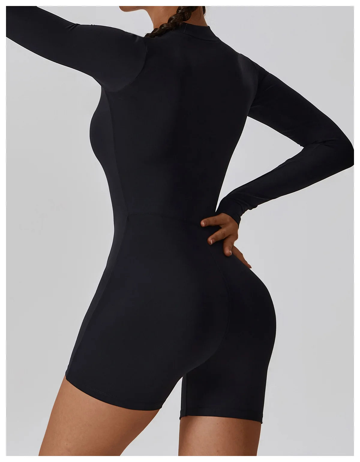Zipper Long Sleeve Jumpsuits Women's Workout Tracksuit Sportswear Yoga Set Dance Fitness Bodysuit Sexy Gym Clothes Yoga Suit