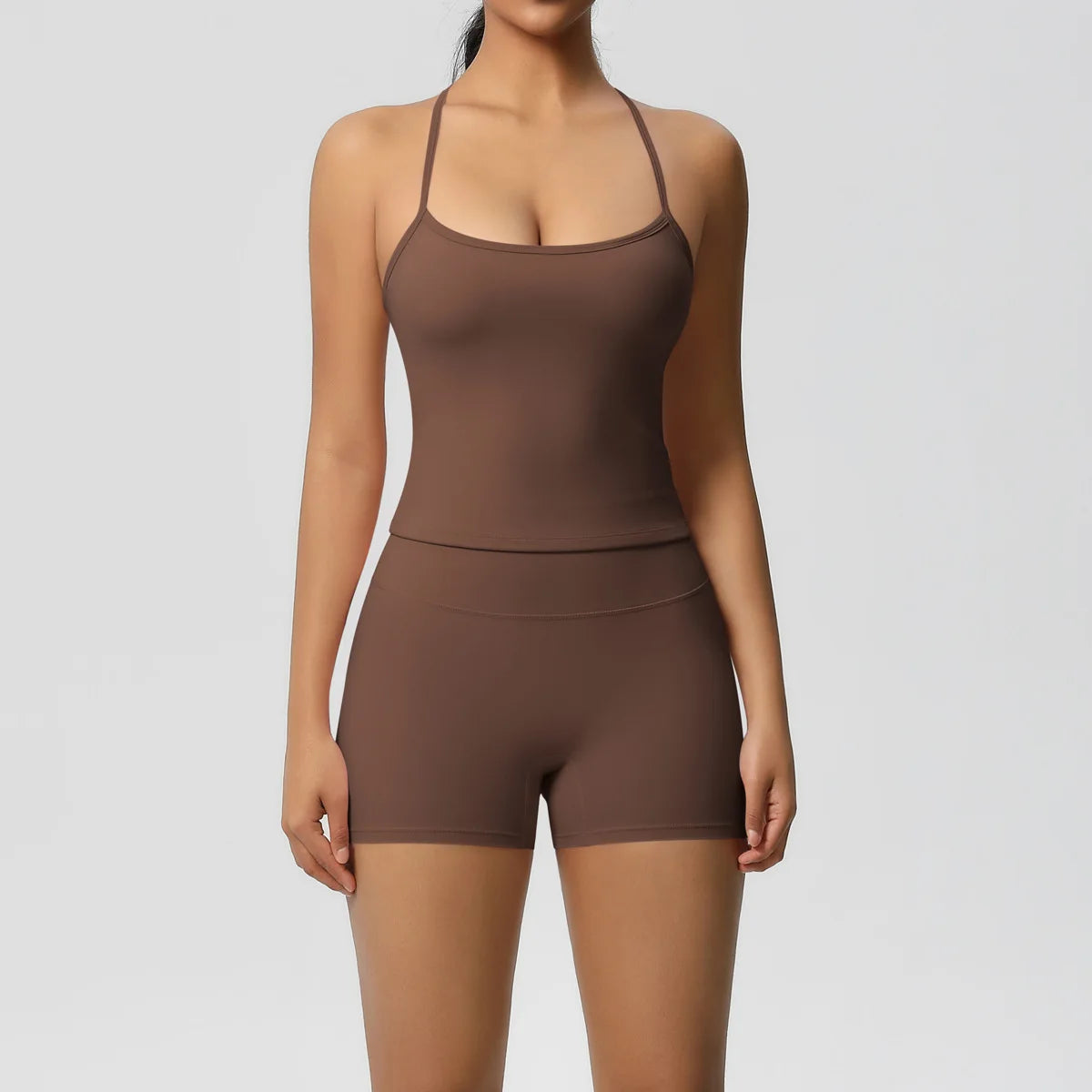 Yoga Sport Set Women Seamless Crop Top Bra Shorts Yoga Set Comfort Elastic Sportsuit Workout Outfit Fitness Gym Clothes