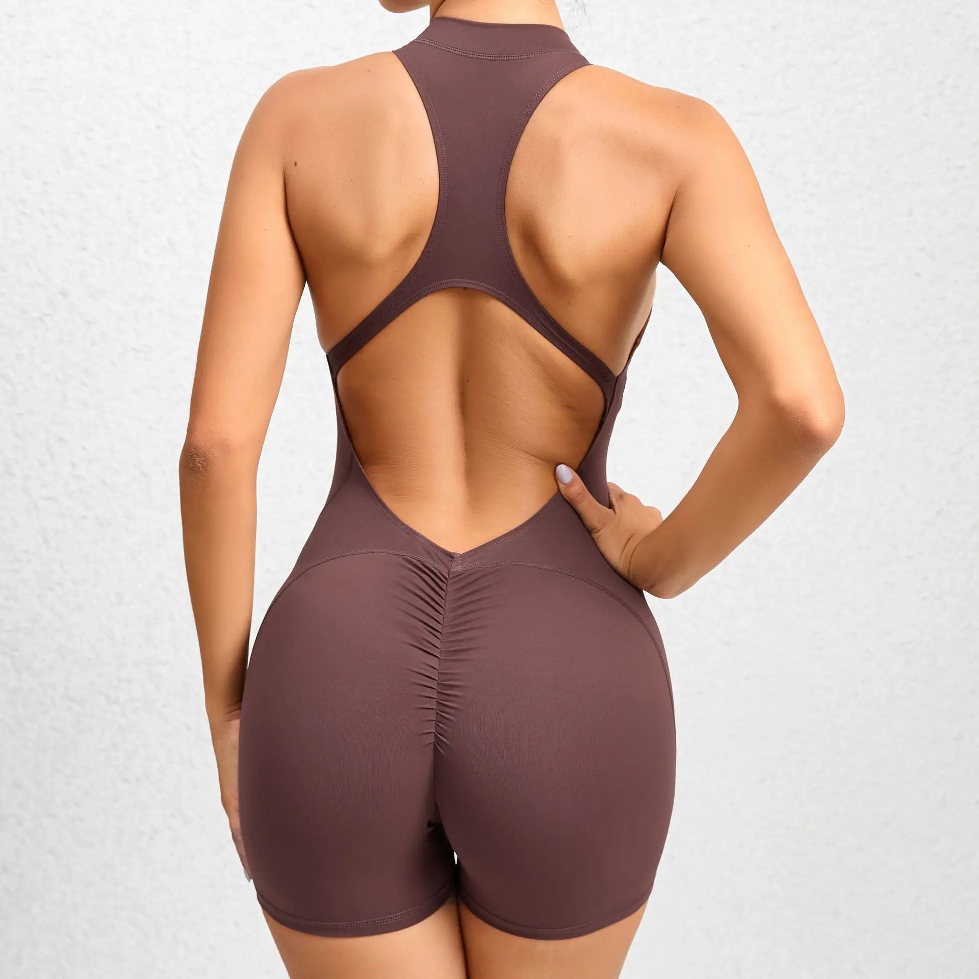 Women's Jumpsuit Fitness Suit Gym Rompers Sports Overalls for Woman Tracksuit Yoga Clothing Zipper Workout Set Sportswear