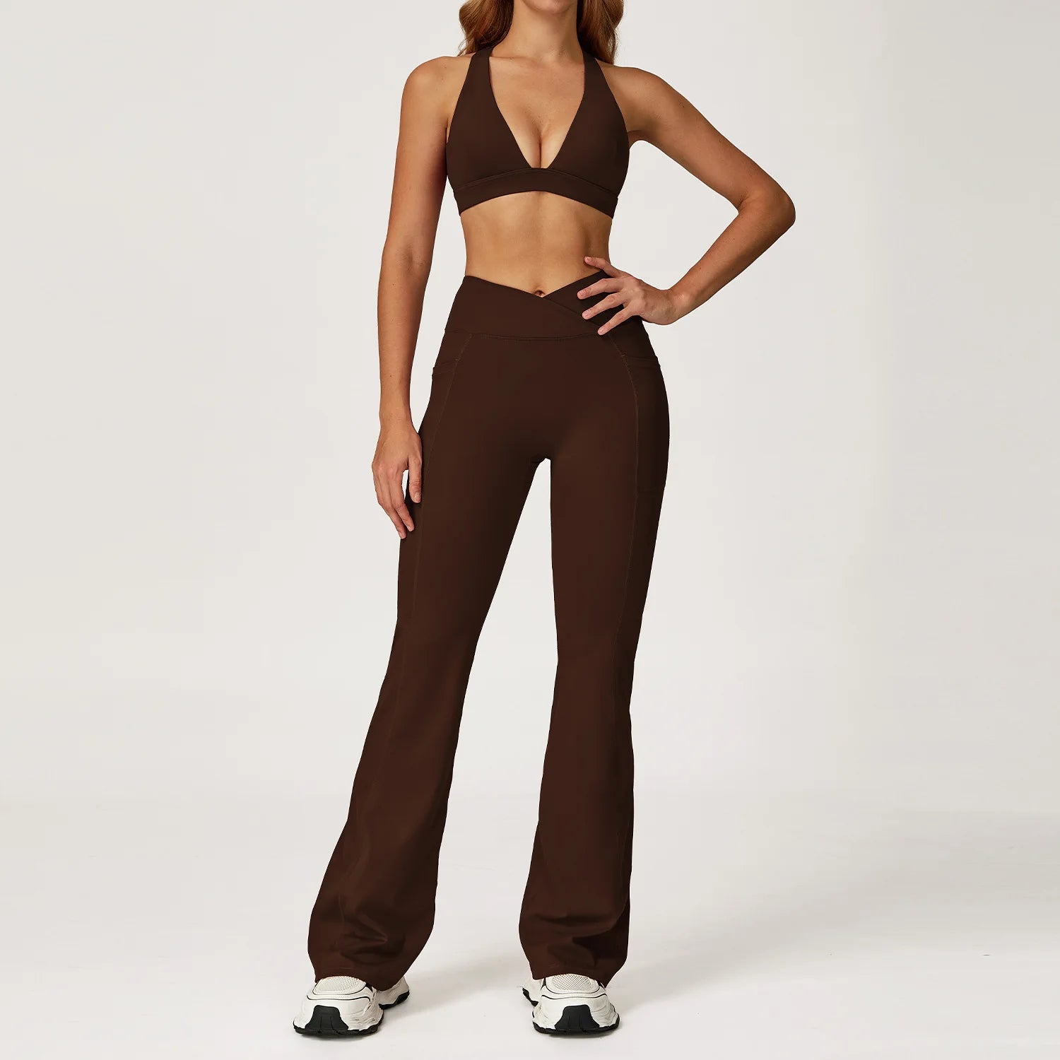 2PCS Yoga Set Gym Clothes Workout Sportswear Yoga Suits Women Tracksuits Fitness Outfits Sports Bra Gym Leggings Athletic Wear