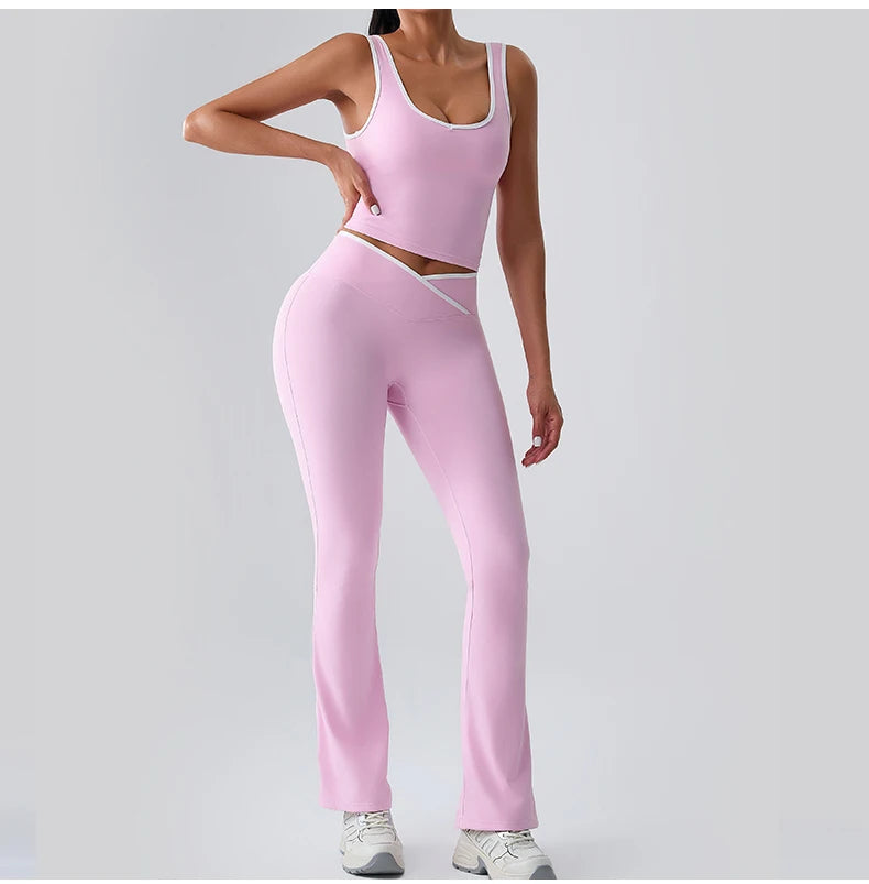 Women Tracksuit 2PCS Yoga Set Nude Feeling Workout Sets Gym Push Up Fitness Running Workout Sportwear Sport Bra Leggings Suit