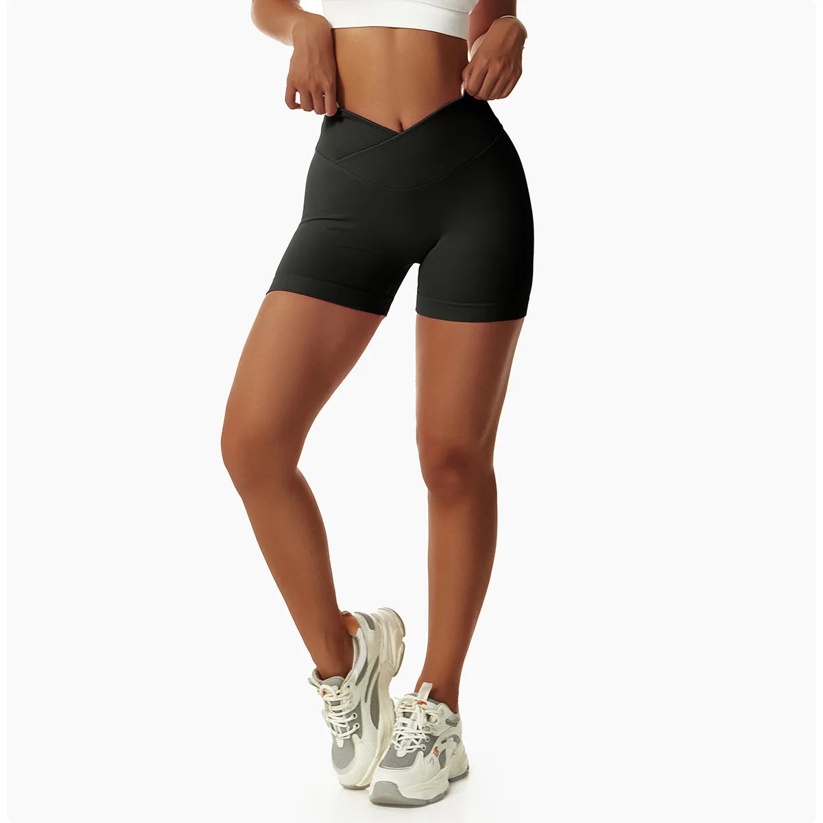 Summer Seamless Yoga Shorts High Waist Elasticity Sports Leggings Women Breathable Cycling Shorts Buttock Lift Gym Shorts Women