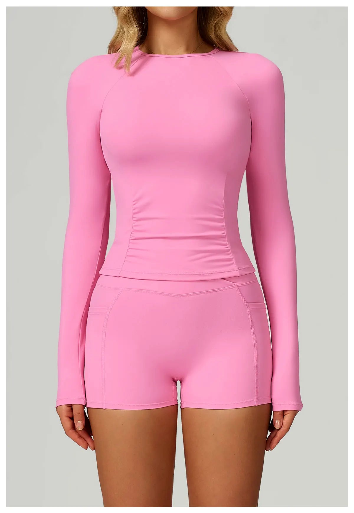 2 Pieces Yoga Suit Women Sports Set Quick-Drying Gym Set Women Tracksuit Running Workout Long Sleeve Sports Yoga Clothing