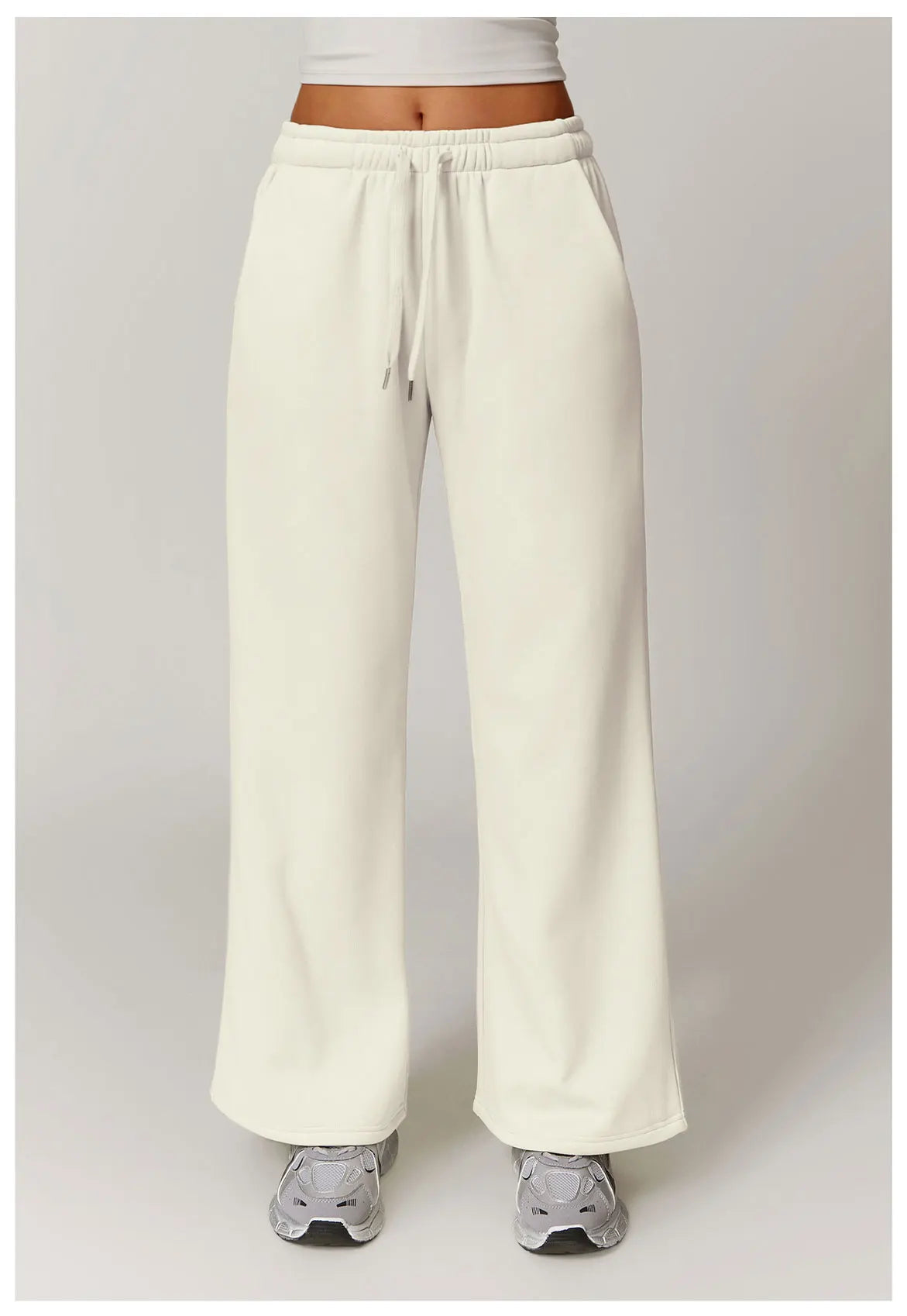 Winter Plush Loose Sports Sweatpants for Women Straight Leg Pants Warm Casual Pants Running Sports Pants for Women