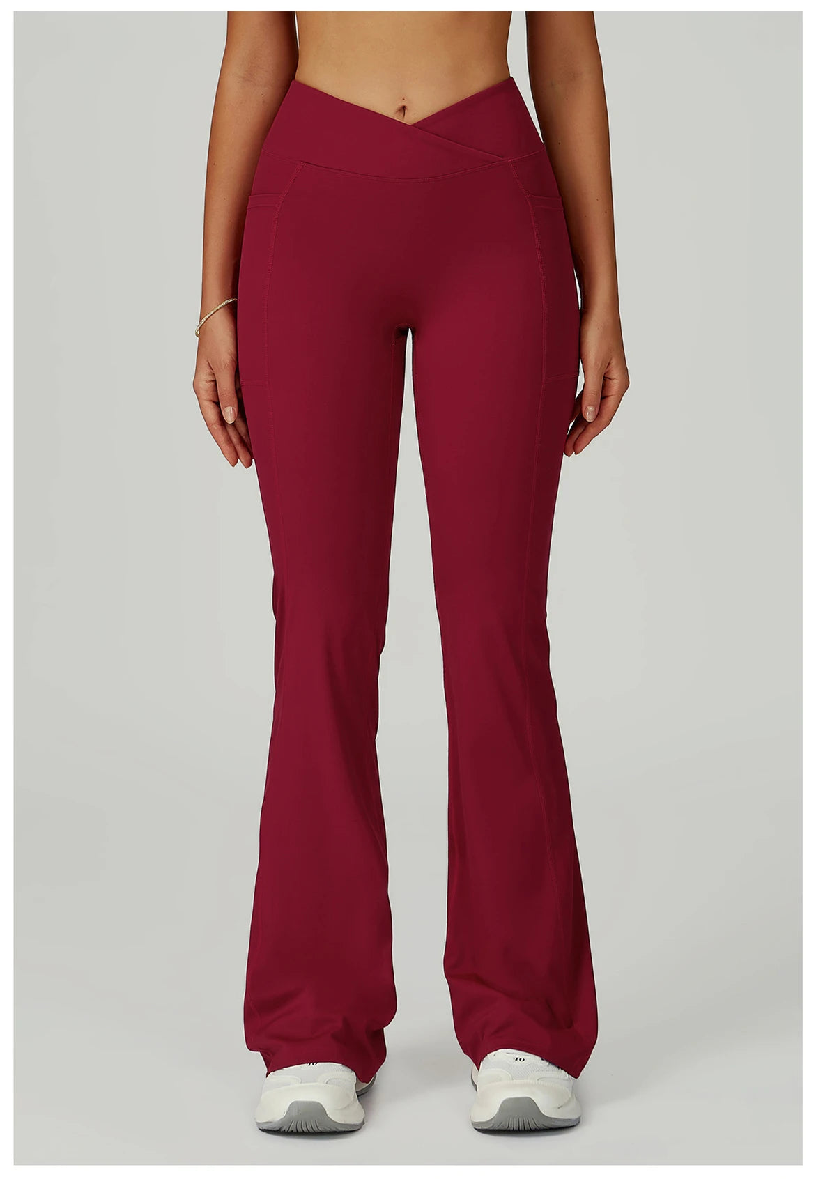 Women Flare Leggings Yoga Pants Bell-bottoms Yoga Trousers High Waist Fitness Pants Stretch Gym Casual Sports Wide Leg Pants