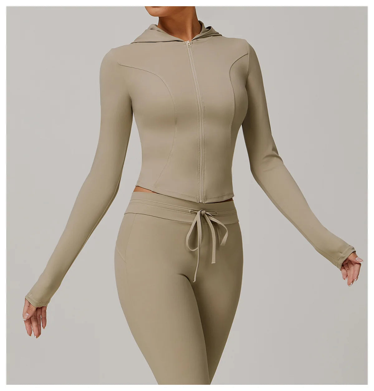 Women's Jacket Hooded Cardigan Tight Quick-dry Sports Fitness Coat Running Training Shirt Yoga Clothes Long Sleeve Sport Jacke